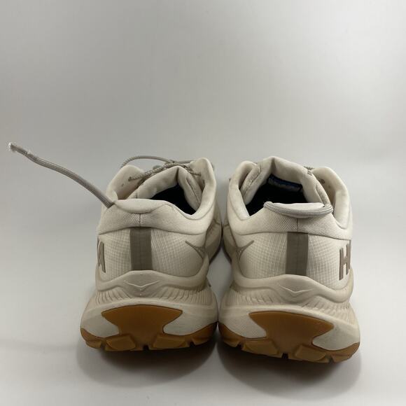Hoka One One Transport Running Shoes Womens Size 11 B White Beige Vibram Sole - Picture 5 of 9